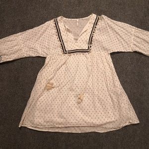 Zara embroidery blouse dress